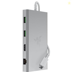 Razer USB C Dock (Mercury White) Docking Station, 11-Port Design, USB-