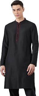Amazon Brand - Symbol Men Festive Solid Long Kurta (Regular Fit)