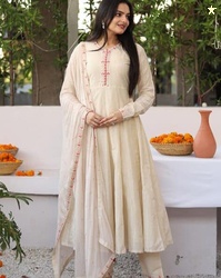 WEAVLLITE Embroidered Anarkali Kurta Suit Set