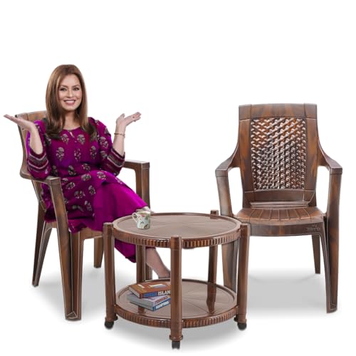 MAHARAJA Classic Plastic Table & Chair Set | Elegant Design, Sturdy Bu