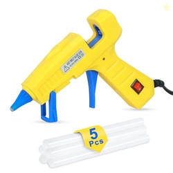 Glue Gun 30 Watt with 7mm 5 Pieces Glue Sticks 6 inch Transparent, ON/