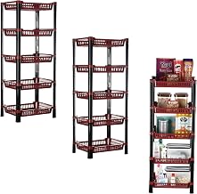 Urbane Home Pack of 3 Multipurpose Kitchen Organizer/Storage Rack | 5-