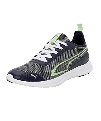 Puma Men, Unleash, White-Parisian Night-Fizzy Lime, Sneaker, 11UK, (38