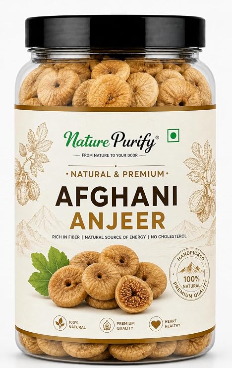 Nature Purify Premium Afghani Anjeer 1KG | Dried Figs | Natural Anjir