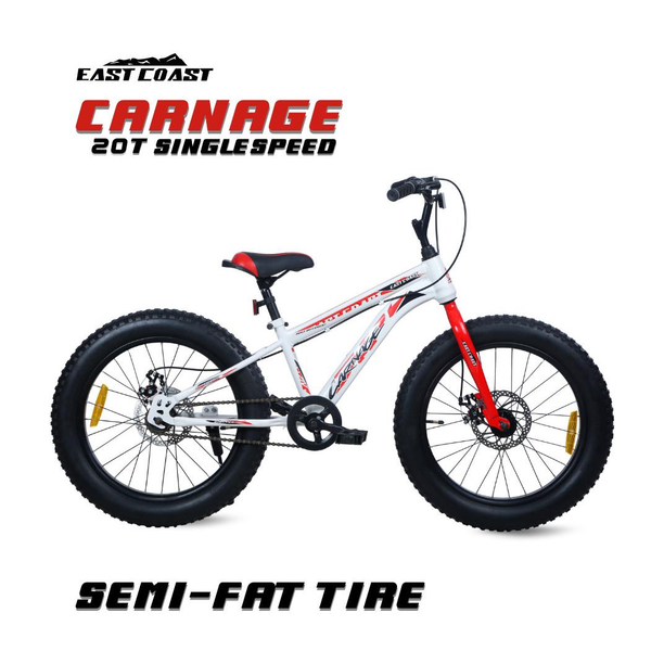 EAST COAST Carnage 20T cycle/Fat bike for 5 to 9 year kids 20 T (inch)