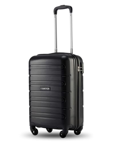 SNITCH Loop Cabin Size Black Polypropylene Hard Travel Suitcase - Trol