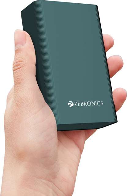 ZEBRONICS 20000 mAh 22.5 W Compact Power Bank (Olive, Lithium Pol...mo