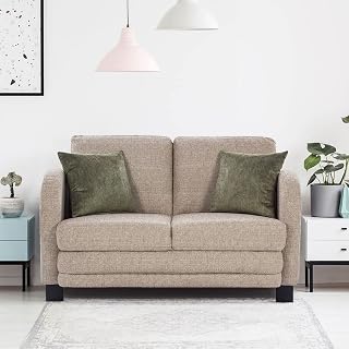 HomeTown Grace Fabric Two Seater Sofa in Grey Colour