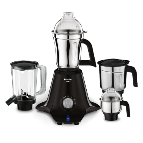 Preethi Boltz 1000W Mixer Grinder, 4 Jars, Superfine grinding in 90 se