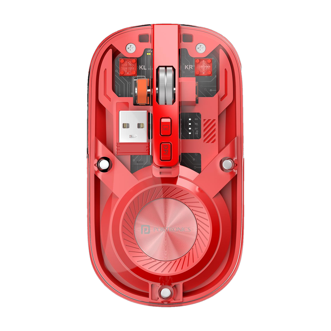 Portronics Toad 8 Ambidextrous Optical Mouse Upto 1600 Dpi, Silent Cli