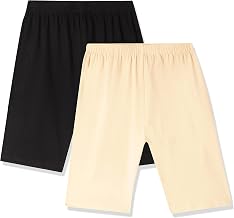 Rupa Softline Women's Sports Shorts (Pack of 2) (151-2P_Black, Skin_95