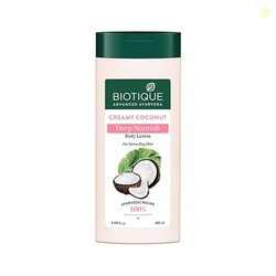 Biotique Creamy Coconut Deep Nourish Body lotion For Extra Dry Skin |