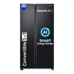 Samsung 653 L, 3 Star, Frost Free, Double Door, Convertible 5-in-1 Dig