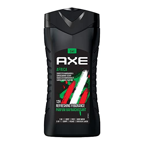 Axe Africa 3 In 1 Body, Face & Hair Wash for Men, Long-Lasting Refresh