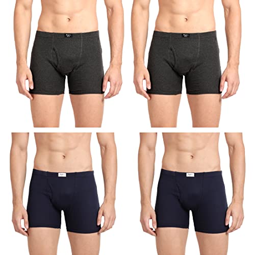 Pepe Jeans Innerwear Cotton Solid Trunk for Men - XL (Pack of 4) Charc