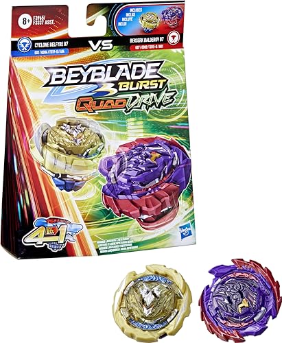 Beyblade Burst QuadDrive Berserk Balderov B7 and Cyclone Belfyre B7 Sp