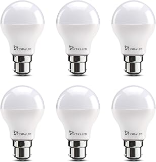 Syska 12-Watt LED Bulb (Pack of 6, White) b22d
