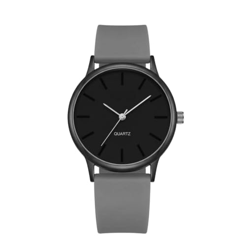 VIRAKTI Silicone Strap Analog Watch for Men with Round Dial Stylish Da