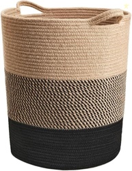 ALBY Large Rope Basket - Tall Laundry Basket Hamper for Dirty Clothes
