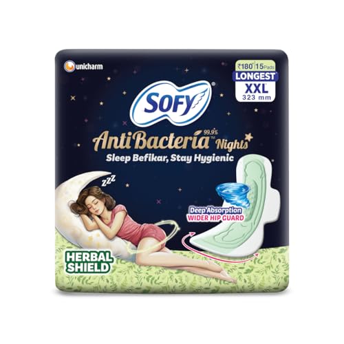 Sofy Women Anti Bacteria Longest XXL Sanitary Pads |Night Protection|W