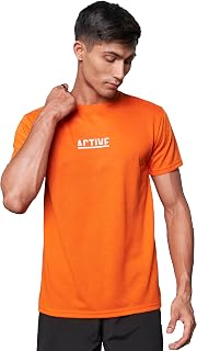 FitMonkey Sports Crew Neck Stretchable Dry Fit T Shirt | Regular Fit T