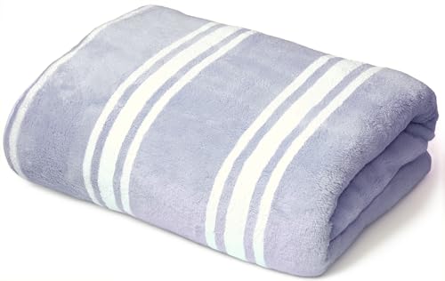 Cortina Stripe Printed Towels for Bath (70 x 140 cm) 380 GSM Microfibe