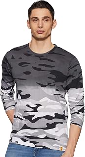 Men's Camouflage Full Sleeve Plain T Shirt