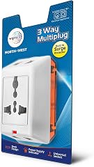 Wipro 3 Way Multiplug Adaptor with 1 Universal Sockets |Inbuilt Surge
