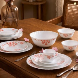 Microwave & Dishwasher Safe, Bone-Ash Free, Crockery Set for Dining &