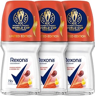 Sandalwood & Jojoba Oil Antiperspirant Roll-On | for Women | 72H Odour