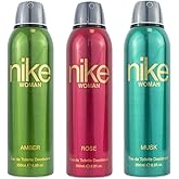 Women Deodorant Spray Combo (Amber + Rose + Musk)  200ml Each | Pack o