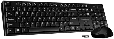 Zebronics Wireless Keyboard & Mouse Combo, 104 UV-Printed Keys,  Key,