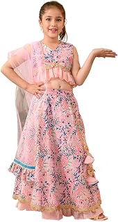 Pspeaches Girls Lehenga & Choli With Dupatta