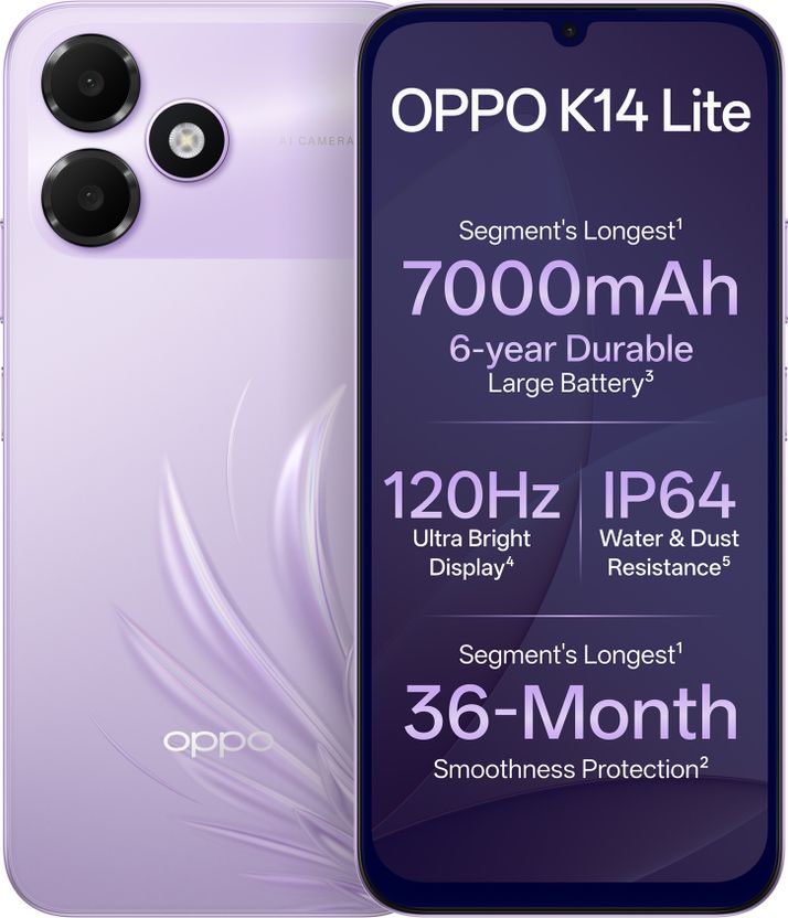 OPPO K14 Lite (Feather Purple, 64 GB) (4 GB RAM)