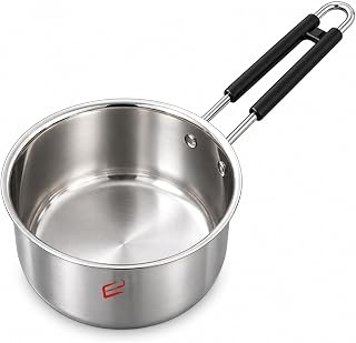 Jensons Stainless Steel Saucepan,Tea Pot, Milk Pot, with Strong Grip H