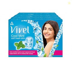 Cool Mint, Soft Fresh Skin Soap, 600g (150g - Pack of 4), Soap for Wom