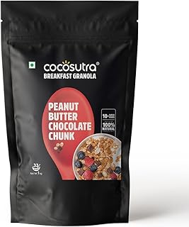 Peanut Butter Chocolate Chunk Breakfast Granola 1 kg | 100% Natural, V