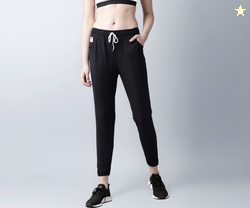 Hubberholme Women's Cotton Blend Regular Fit Jogger Track Pants (Navy,