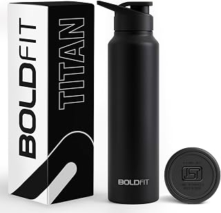 Boldfit Stainless Steel Water Bottle 1 Litre  BPA-Free, Leak-Proof & R