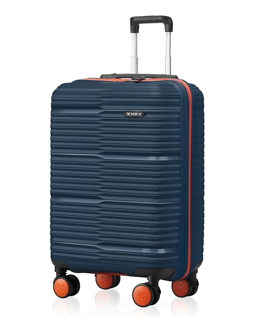 HRX Zanzibar Cabin Size Blue Polypropylene Hard Shell Suitcase - Premi