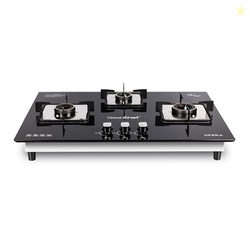 GREENCHEF Opera Hob top three burner gas stove  Auto Ignition, Toughen