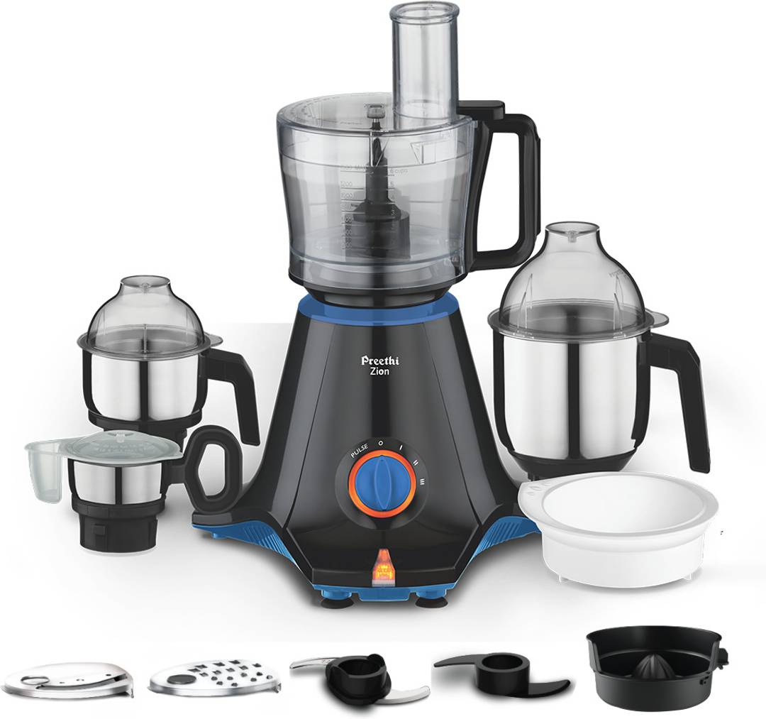 Preethi Zion 750 W Mixer Grinder Zion MG-227/MG227_ | 4 Jars | Atta Kn