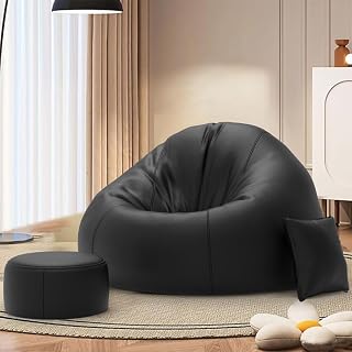 Chair with Beans Filled 4XL Bean Bag Sofa with Free Cushion and Footre