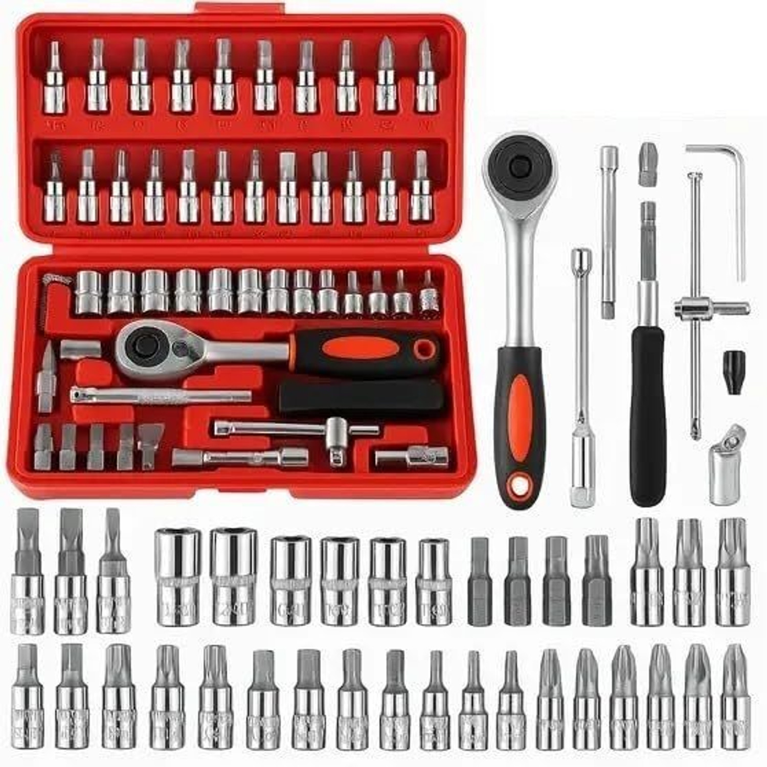 DEAGAN 46PCS Sockets Extension Bars,Mechanic Tool Kits for Household R