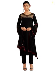 Women's Solid Color Kurta Set with Dupatta - Straight Fit | Multicolor