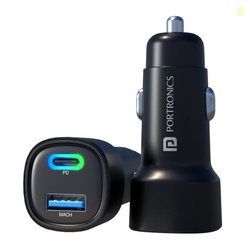 Car Power 30 Dual Output Fast Car Charger with 30W Type-C PD & 30W USB