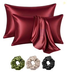 Shop141 Satin Silk Pillow Cover for Hair and Skin 2 Piece with 3 Piece