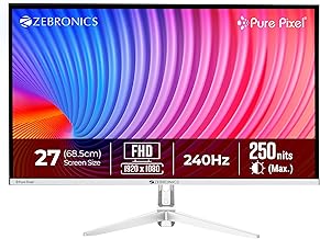 Zebronics 27 Inch FHD Gaming Monitor, 240Hz Refresh Rate, 1ms MPRT, An