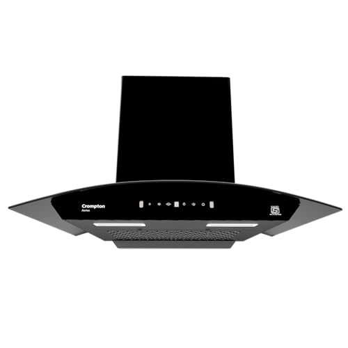 Crompton Aeries Curved 60cm 1280m3/hr Kitchen Curved Chimney| Filterle