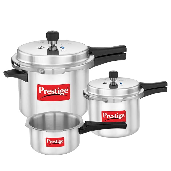 Prestige 2 Litre + 3 Litre + 5 Litre Aluminium Popular Max Outer Lid P